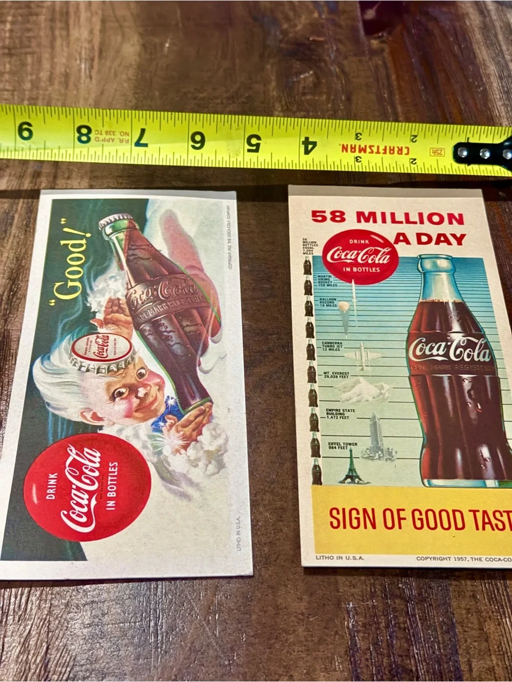 Rare 1953 and 1957 original shelf advertisement. Over 70 years old!!!!!